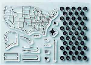 134620 Map It Out 64 piece Photopolymer Stamp Set