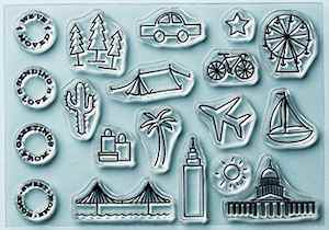 134621 Greetings From 19 pc Photopolymer Stamp Set