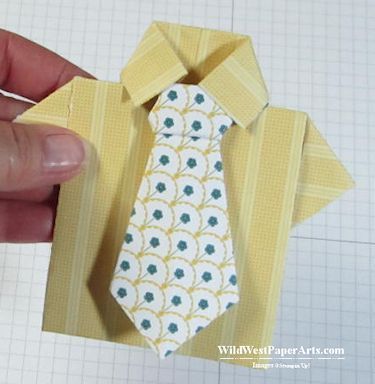 Origami Shirt & Necktie Gift Card Holdershed