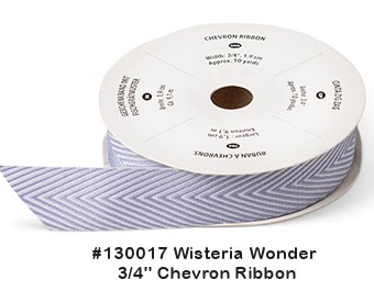 #130017 Wisteria Wonder 3-4 Chevron Ribbon
