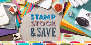 Stamp stock and save banner