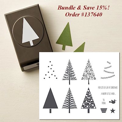 Festive of Trees &Stampin' Up!  Tree Punch Bundle #137640 at Wild West Paper Arts