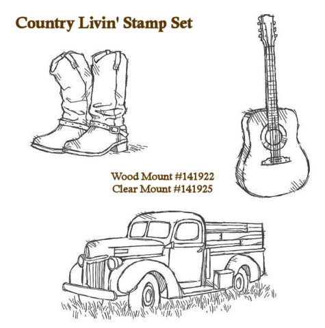 Country Livin' Clear Mount #141925 at WildWestPaperAts.com