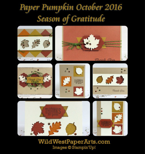Paper Pumpkin October 2016 Season of Gratitude at WildWestPaperArts.com