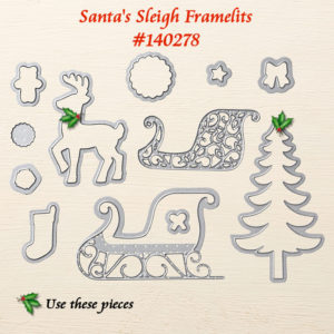 Santa's Sleigh Thinlits Item 140278 at WildWestPaperArts.com