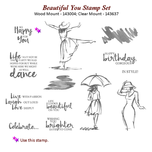 Beautiful You Stamp Set at WildWestPaperArts.com