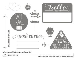 #133452 Wanderlust Photopolymer Stamp Set