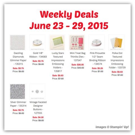 Weekly Deals June 23-29, 2015 at WildWestPaperArts.com