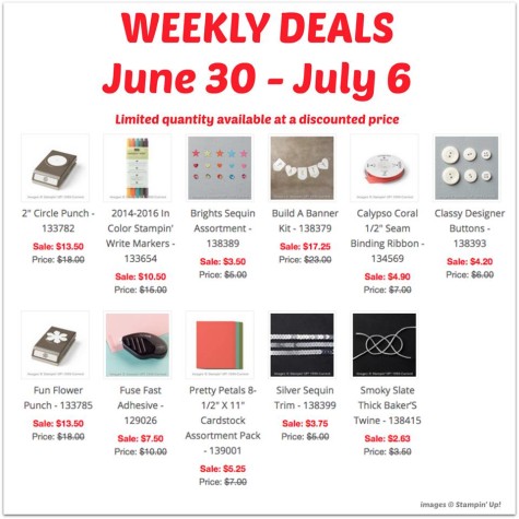 Weekly Deals June 30 - July 6 at WildWestPaperArts.com