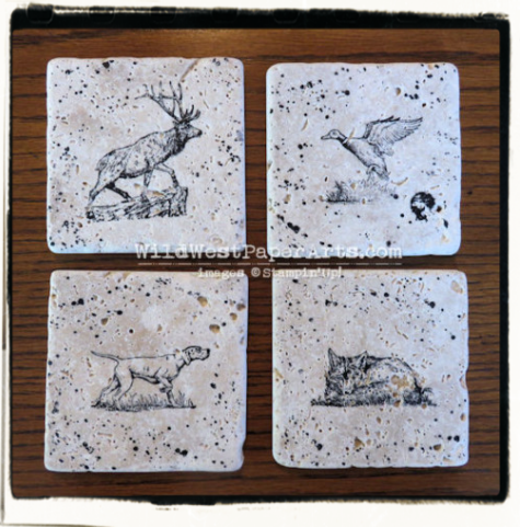 2015 Holiday Stamp Camp Coaster Images at WildWestPaperArts.com