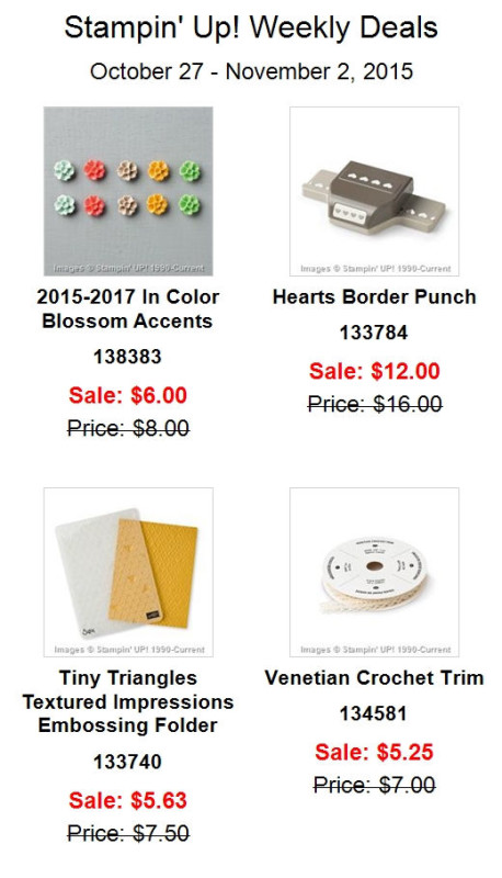 Weekly Deals Showcase Oct 27-Nov 2 2015 at WildWestPaperArts.com