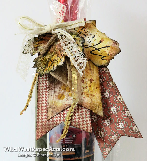 Vintage Leaves Rustic Tag at wildwestpaperart.com