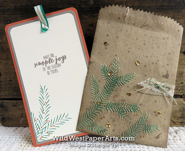 Paper Wrapped Pine Boughs for PPA323 at WildWestPaperArts.com