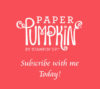 Paper Pumpkin Button at WildWestPaperArt.com