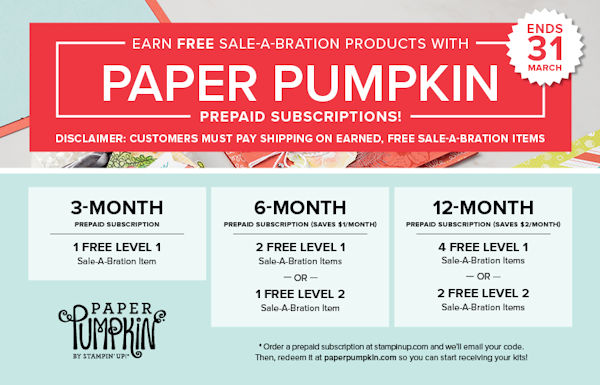 Earn Free Gifts with Paper Pumpkin at WildWestPaperArts.com