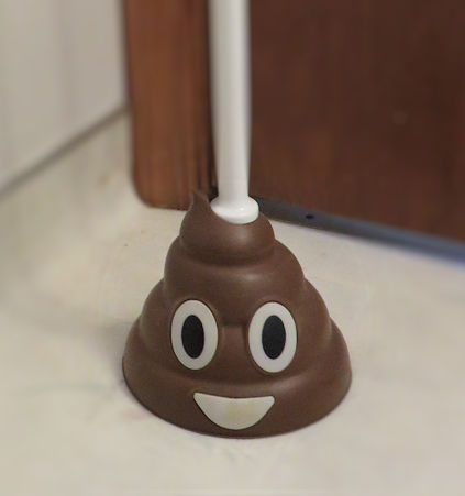 Poop Emoji Plunger at WildWestPaperArts.com