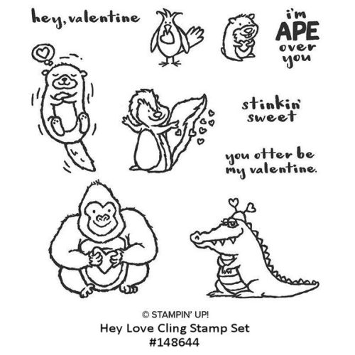 Hey Love Cling Stamp Set at Wild West Paper ARts