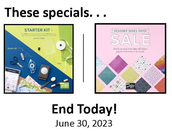 Stampin' Up! Triple Dip Special Ends Today! at Wild West Paper Arts