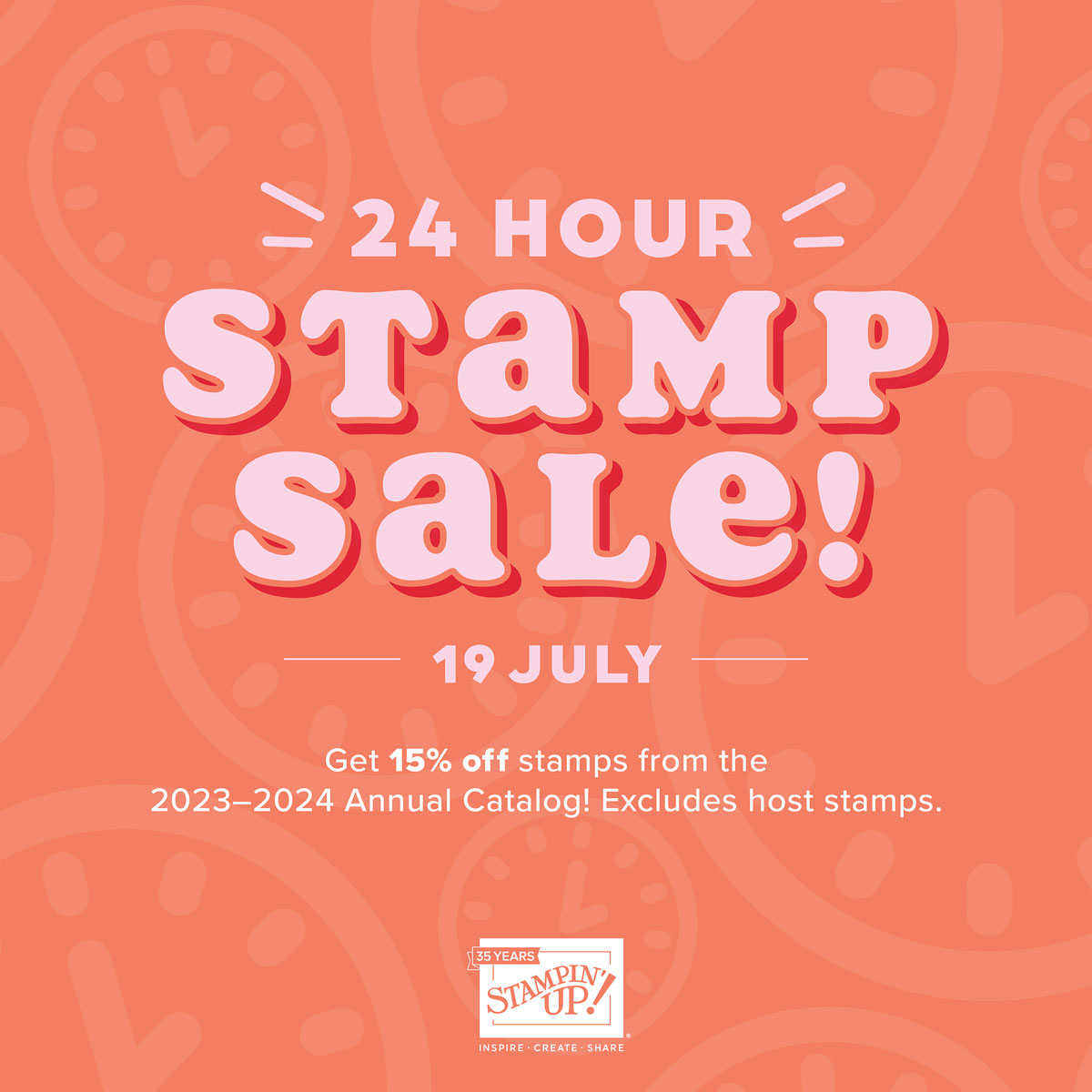 Shop the 24-hour Stamp Sale July 29, 2023 at Wild West Paper Arts