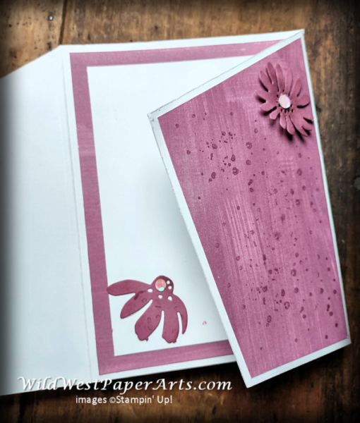 Angled Fun Tri-Fold for July 2023 at Wild West Paper Arts
