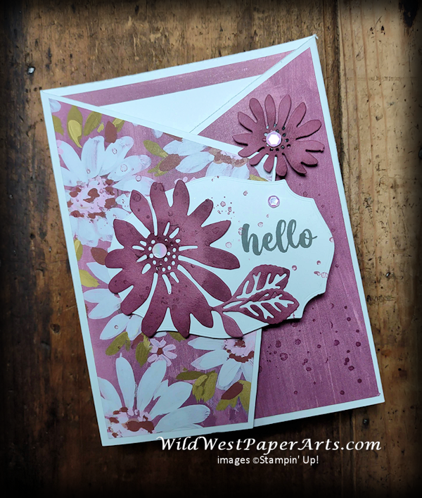 Angled Fun Tri-Fold for July 2023 at Wild West Paper Arts