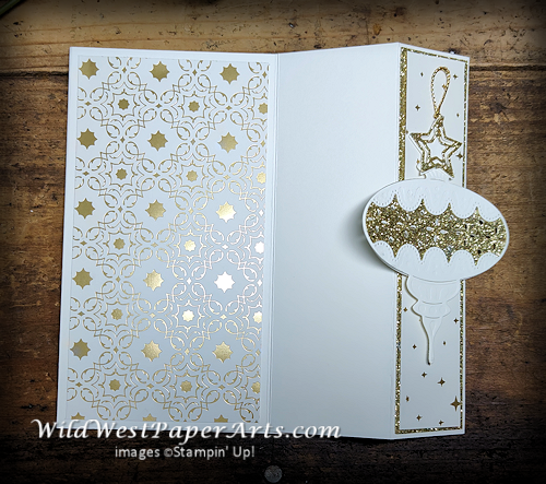 Handcrafted Gold Accordion Fold at WildWestPaperArts