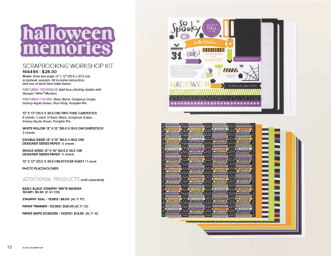 Stampin' Up! Halloween Memories Scrapbook Workshop at WildWestPaperArts.com