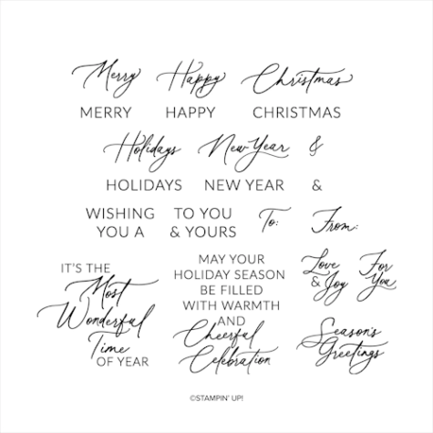 Stampin' Up! Greetings of the Season Stamp Set #164325 at WildWestPaperArts.com