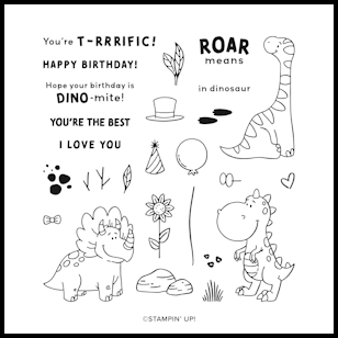 Darling Dinos Stamp Set at WildWestPaperArts.com