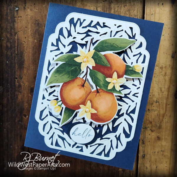 Citrus Hello Portrait at WildWestPaperArts.com