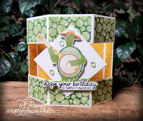 Turtley Awesome Bandstand Card at WildWestPaperArts.com
