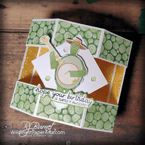 Turtley Awesome Bandstand Card at WildWestPaperArts.com