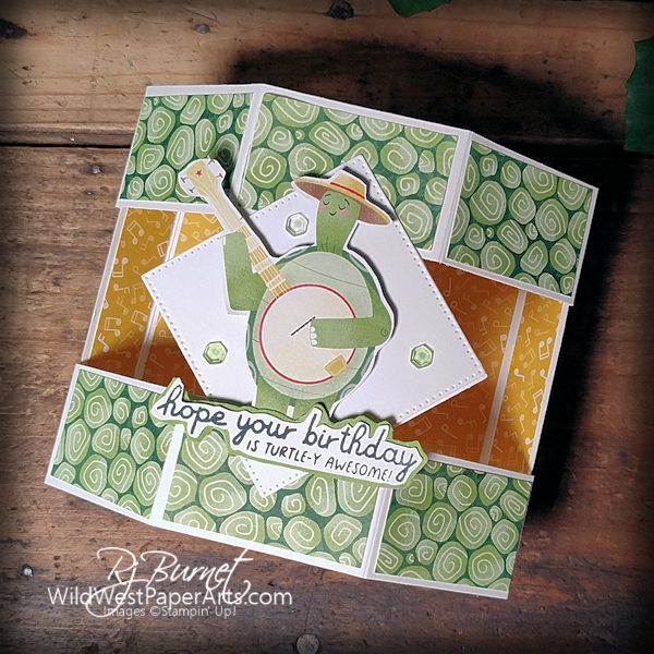 Turtley Awesome Bandstand Card at WildWestPaperArts.com