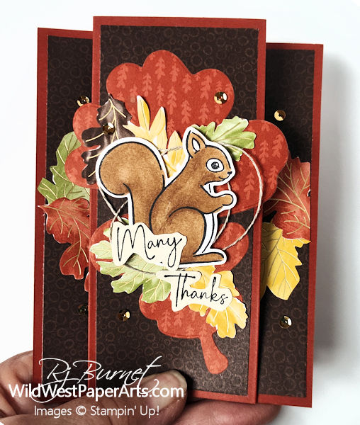 Many Thanks Fun Fold Closed View at WildWestPaperArts.com