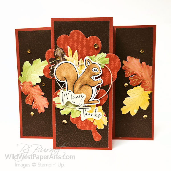 Creative Creases Challenge 108 Many Thanks Fun Fold at WildWestPaperArts.com