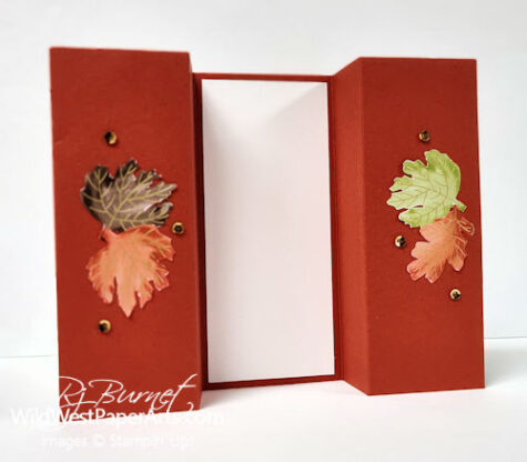 Pop Out Fold writing panel at WildWestPaperArts.com