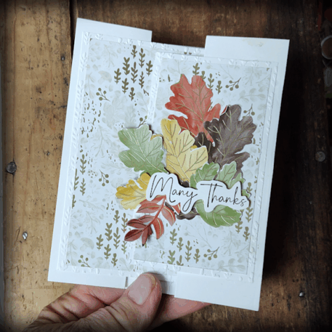 Floating Autumn Panels Gathering Leaves at WildWestPaperArts.com