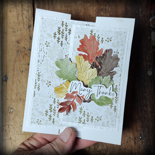 Floating Autumn Panels Gathering Leaves at WildWestPaperArts.com