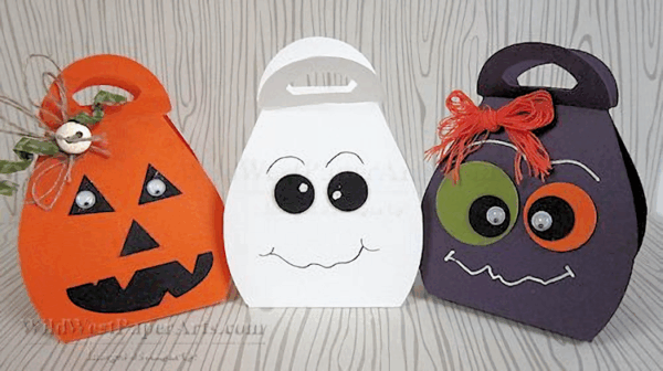 Halloween Curvy Treat Holders at WildWestPaperArts.com