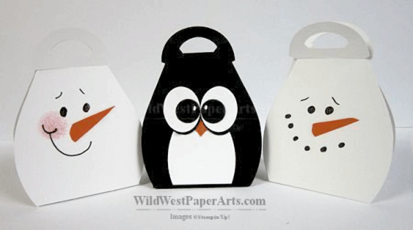 Winter Curvy Treat Holders at WildWestPaperArts.com