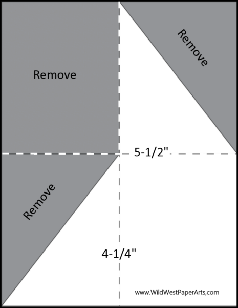 Diagonal Double Fold Template at WildWestPaperArts.com