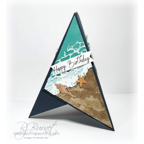 Rolling Waves TeePee Card at WildWestPaperArts.com