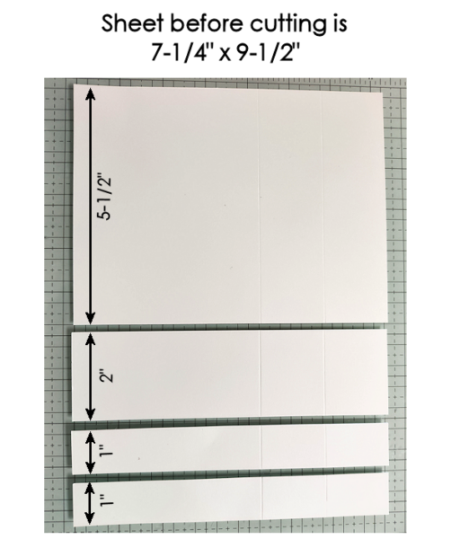 Triple Slat Z-fold Cutting Diagram at WildWestPaperArts.com