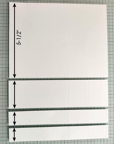 Triple Slat Z-fold Cutting Diagram at WildWestPaperArts.com