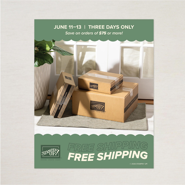 Stampin' Up! Free Shipping at WildWestPaperArts.com