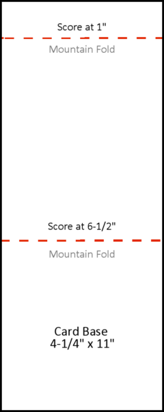 Off Center Easel Card Template from WildWestPaperArts.com