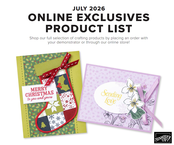 Stampin' Up! Online Exclusives July 2026 Flyer