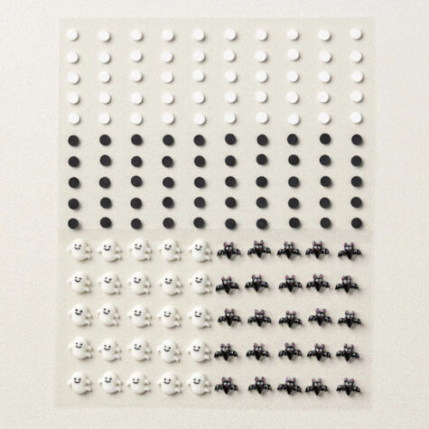 Adhesive-Backed Bats, Ghosts and Dots at WildWestPaperArts.com